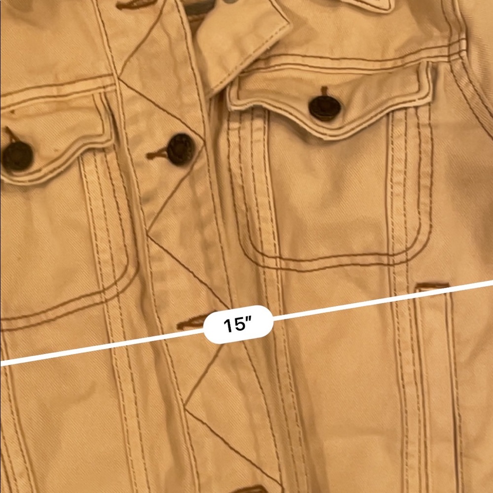 Free people tan denim jean jacket - Picture 6 of 6